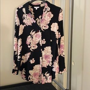 Candie’s Floral Button Down Blouse